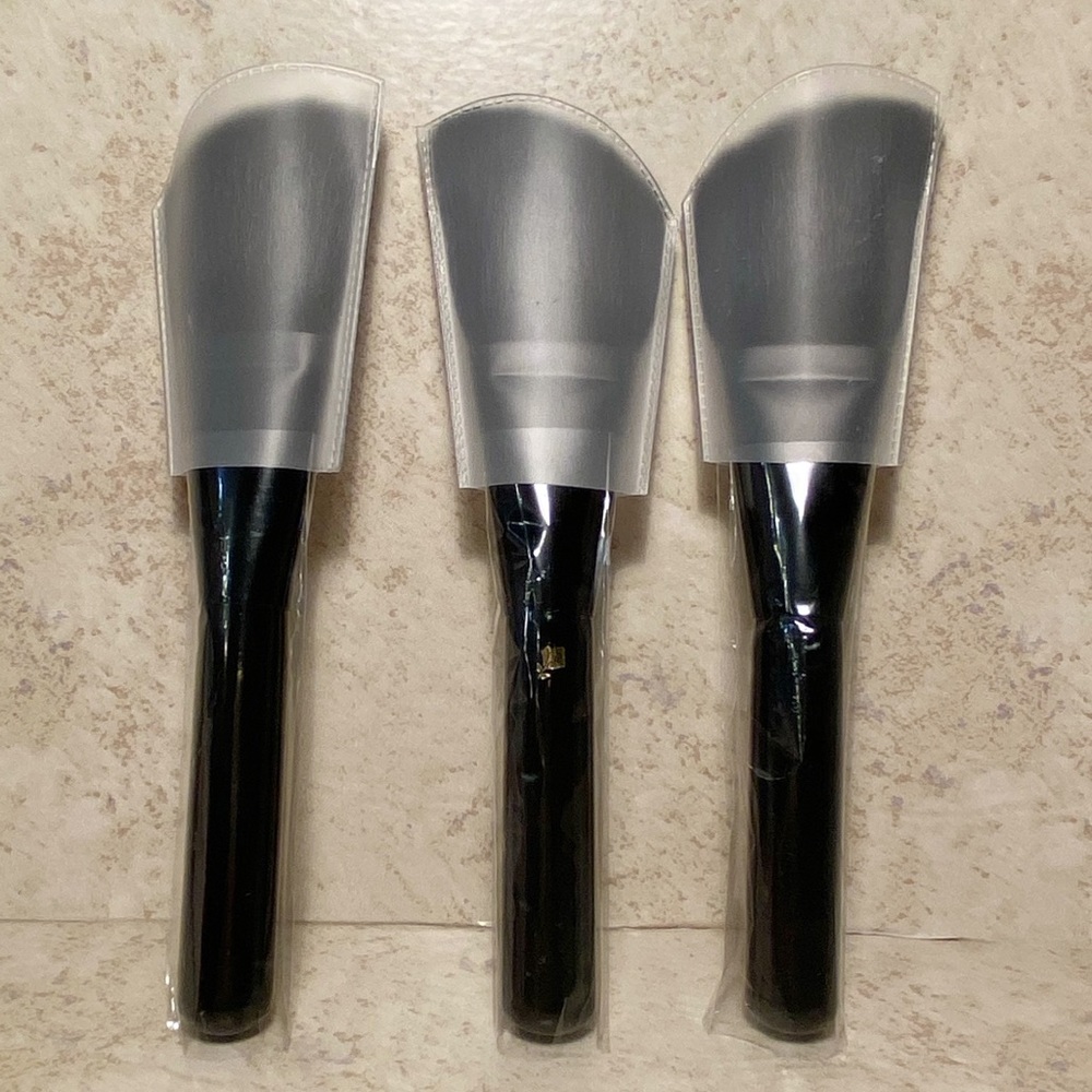 LANCOME MAKEUP BLACK BRUSHES 3 SET BRAND NEW